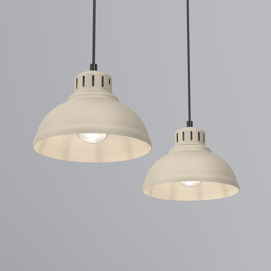 Luster na lanku SVEN 2xE27/15W/230V béžová