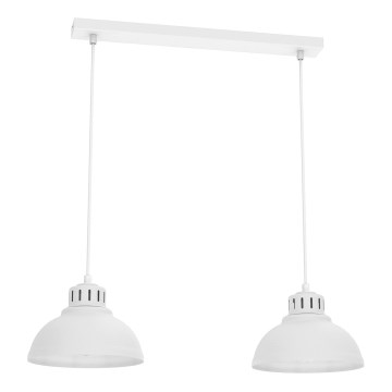 Luster na lanku SVEN 2xE27/15W/230V biela