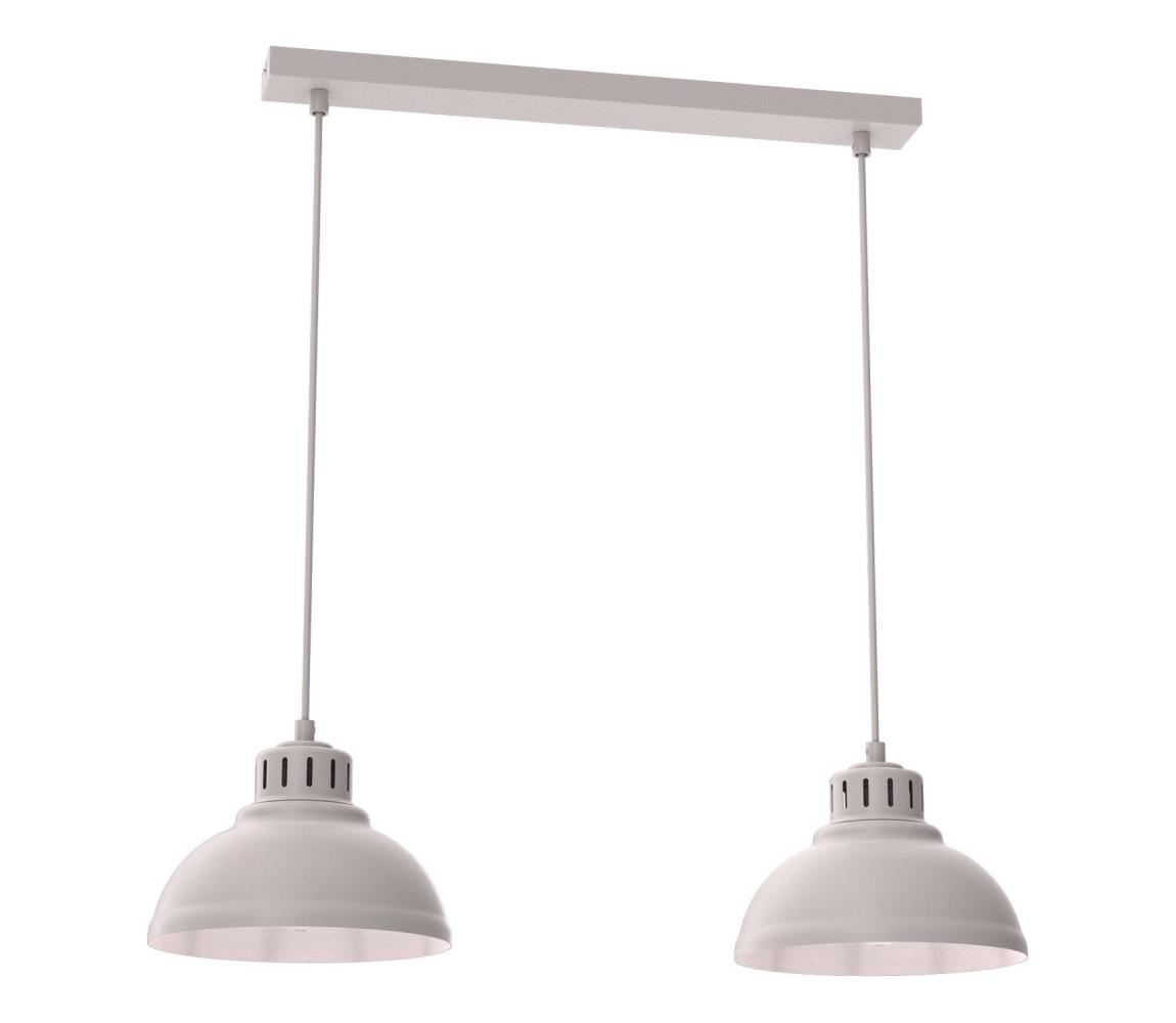 Luster na lanku SVEN 2xE27/15W/230V krémový 8875A