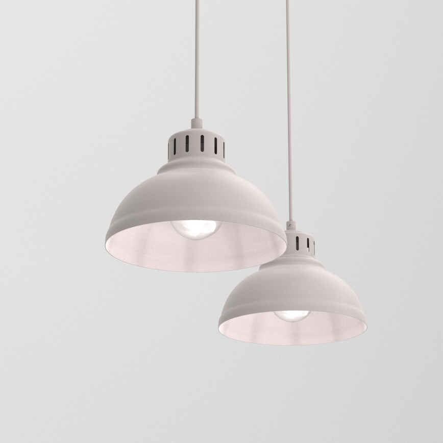 Luster na lanku SVEN 2xE27/15W/230V krémový