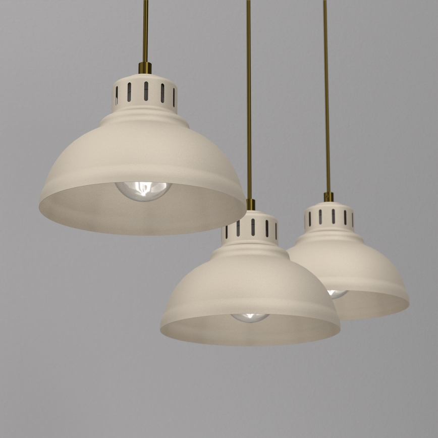 Luster na lanku SVEN 3xE27/15W/230V béžová