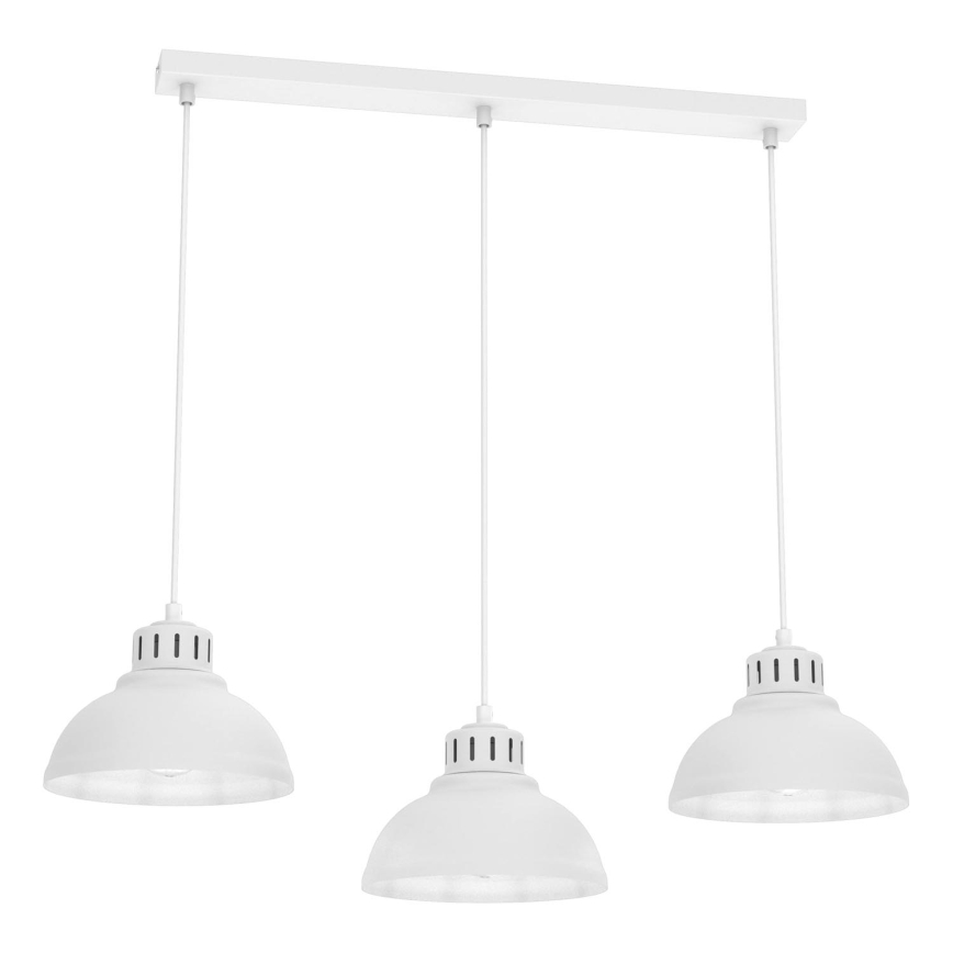 Luster na lanku SVEN 3xE27/15W/230V biela