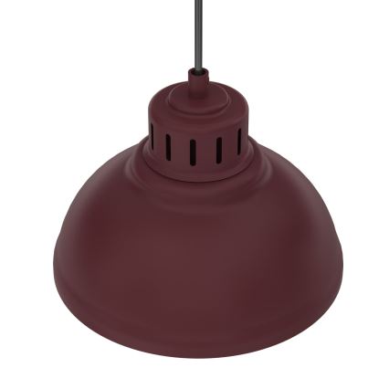 Luster na lanku SVEN 3xE27/15W/230V bordový