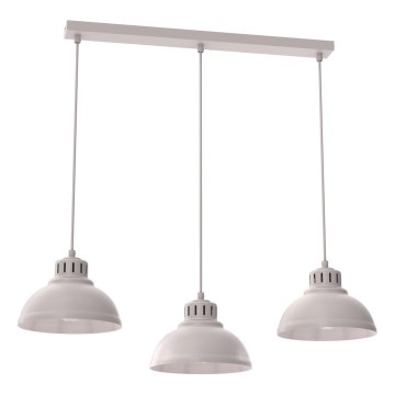 Luster na lanku SVEN 3xE27/15W/230V krémový