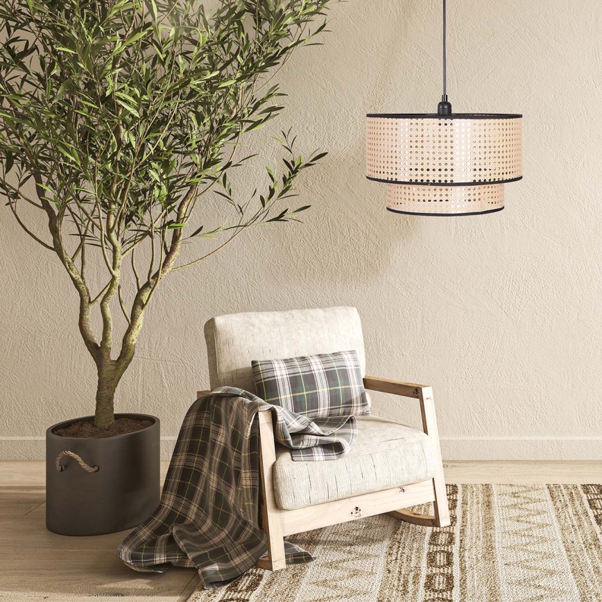 Luster na lanku TAKARA 1xE27/20W/230V pr. 40 cm béžová