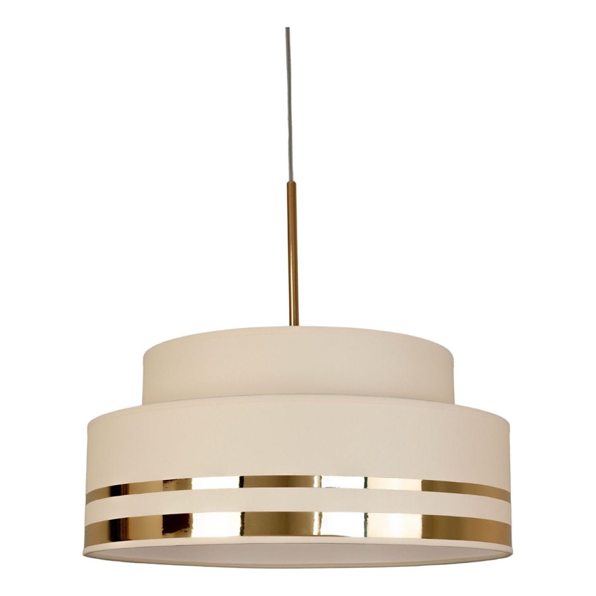 Luster na lanku TAMI 1xE27/60W/230V béžová/zlatá