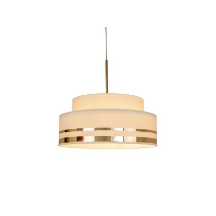 Luster na lanku TAMI 1xE27/60W/230V béžová/zlatá