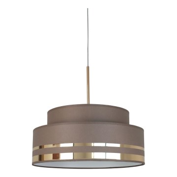 Luster na lanku TAMI 1xE27/60W/230V hnedá/zlatá