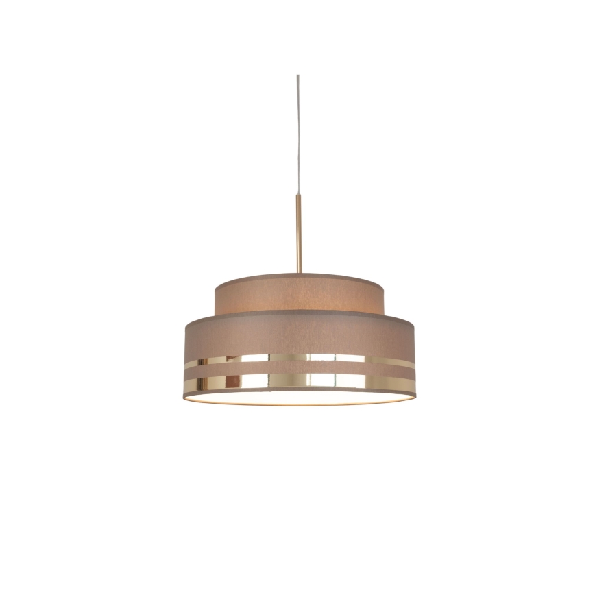 Luster na lanku TAMI 1xE27/60W/230V hnedá/zlatá