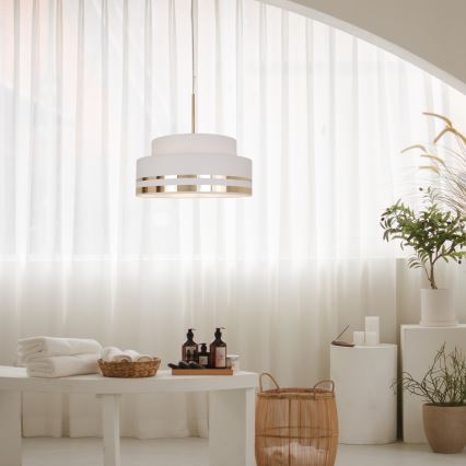 Luster na lanku TAMI 1xE27/60W/230V krémová/zlatá