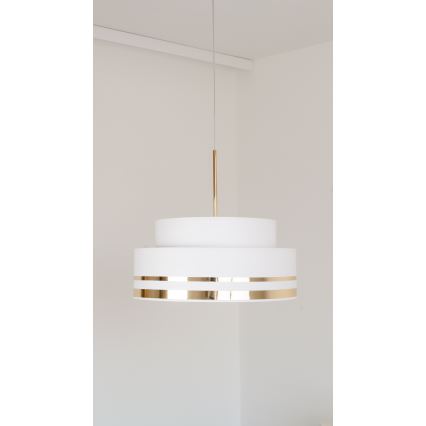 Luster na lanku TAMI 1xE27/60W/230V krémová/zlatá