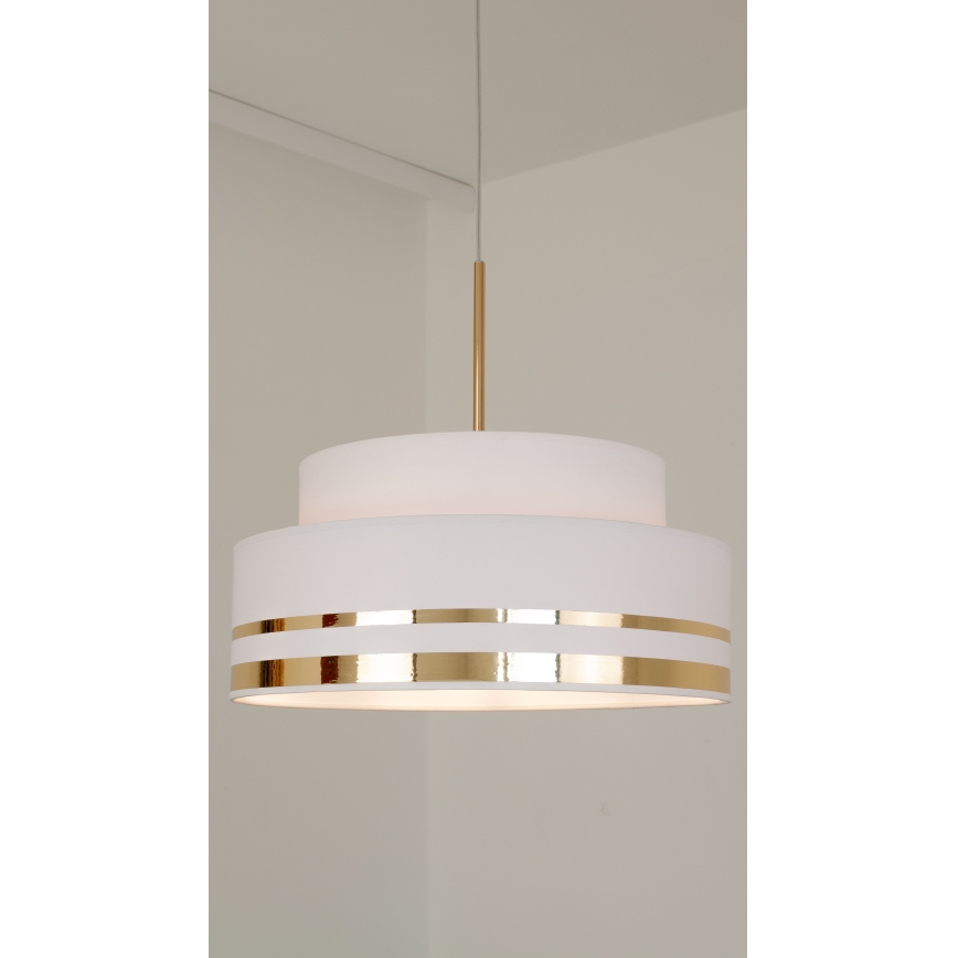 Luster na lanku TAMI 1xE27/60W/230V krémová/zlatá