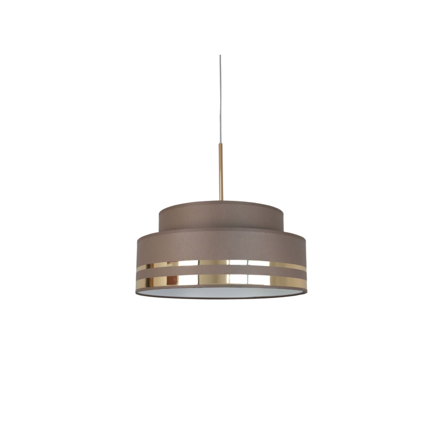 Luster na lanku TAMI 1xE27/60W/230V pr. 40 cm hnedá/zlatá