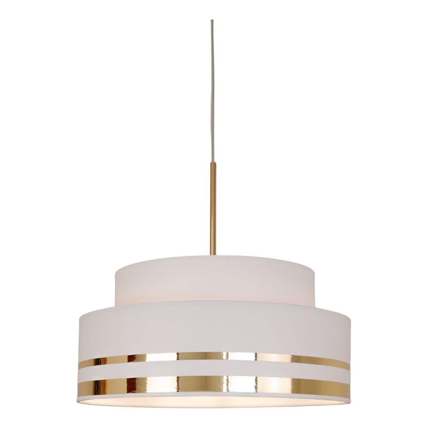 Luster na lanku TAMI 1xE27/60W/230V pr. 40 cm krémová/zlatá