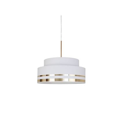 Luster na lanku TAMI 1xE27/60W/230V pr. 40 cm krémová/zlatá
