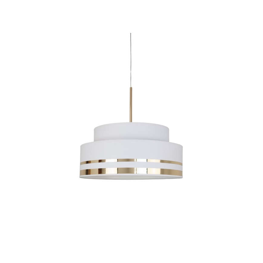 Luster na lanku TAMI 1xE27/60W/230V pr. 40 cm krémová/zlatá