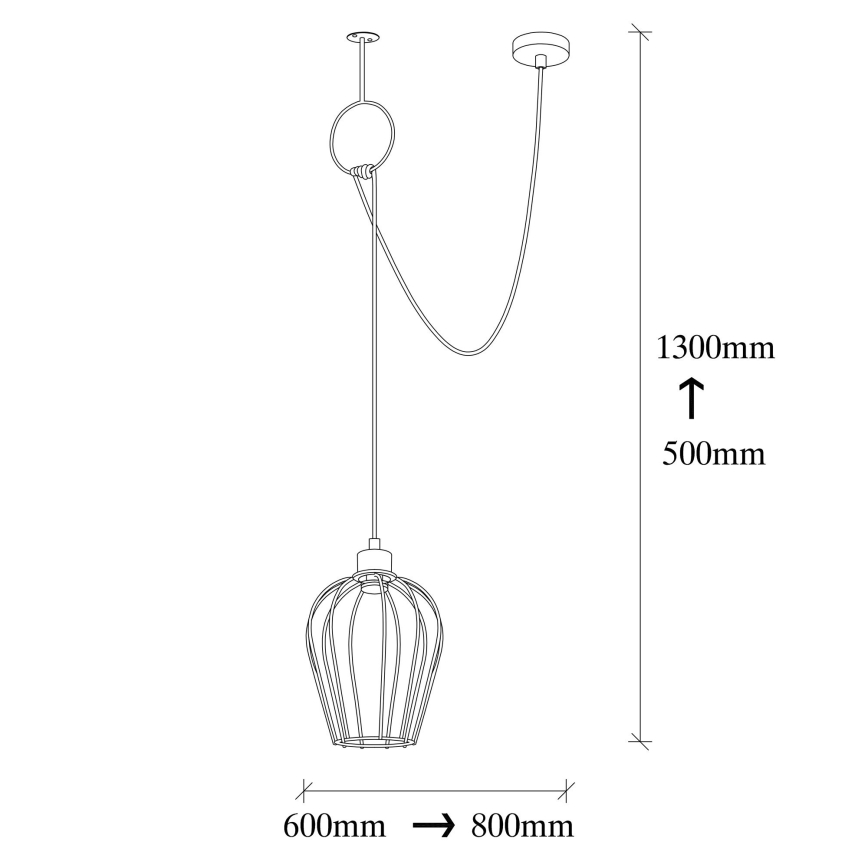 Luster na lanku TEL 1xE27/40W/230V