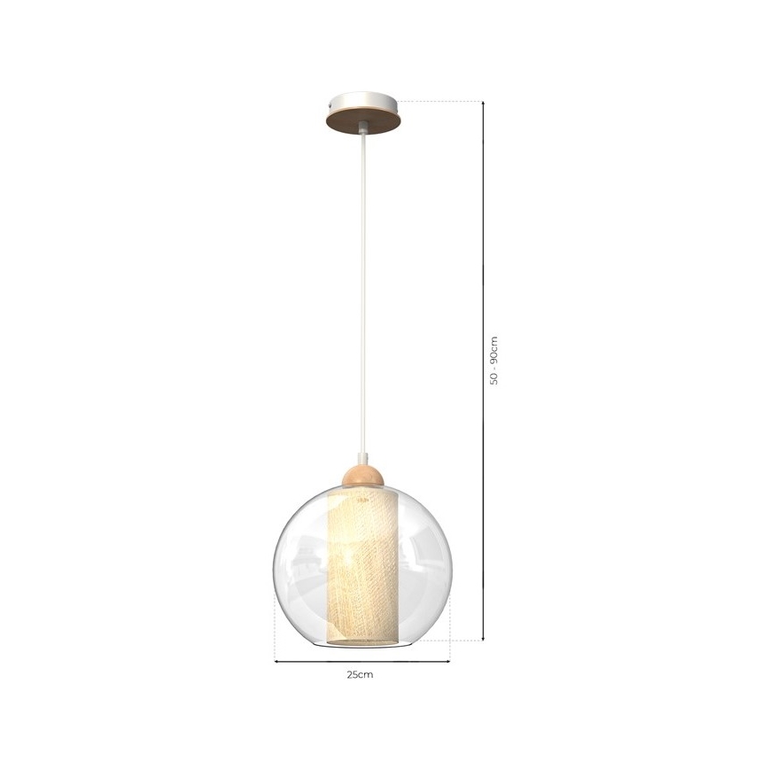Luster na lanku TELA 1xE27/60W/230V pr. 25 cm
