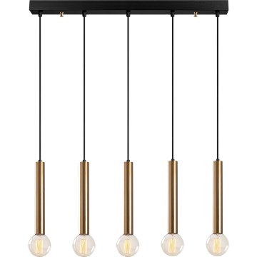 Luster na lanku TEMPO 5xE27/40W/230V zlatý