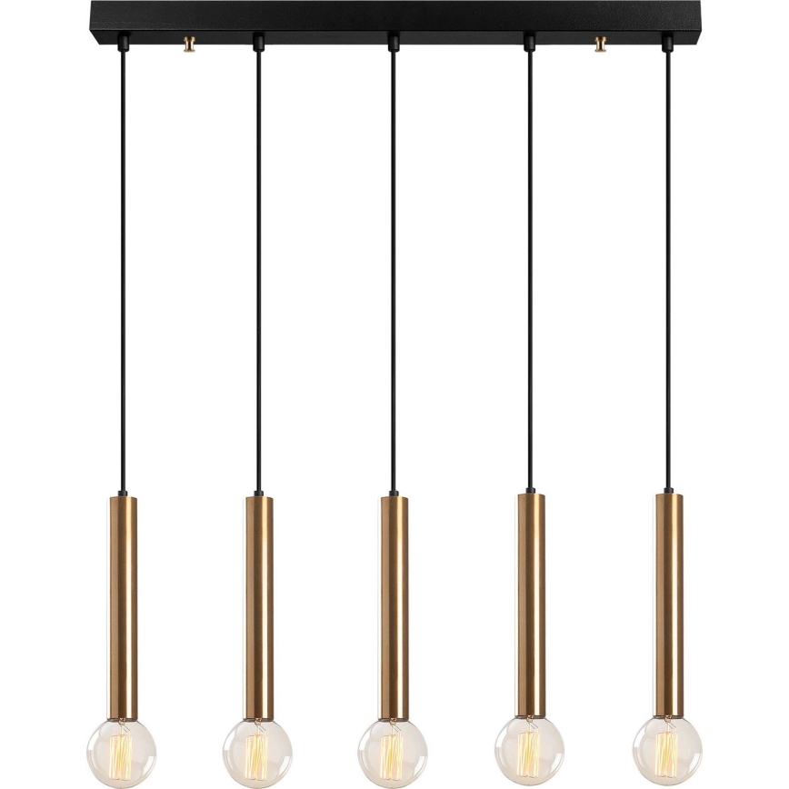 Luster na lanku TEMPO 5xE27/40W/230V zlatý