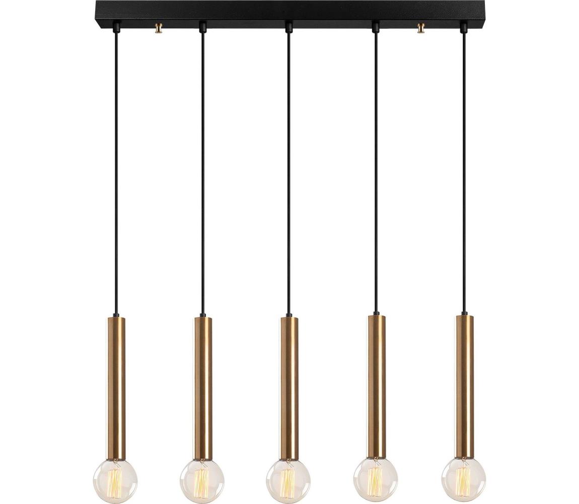 Luster na lanku TEMPO 5xE27/40W/230V zlatý 584TTM1323