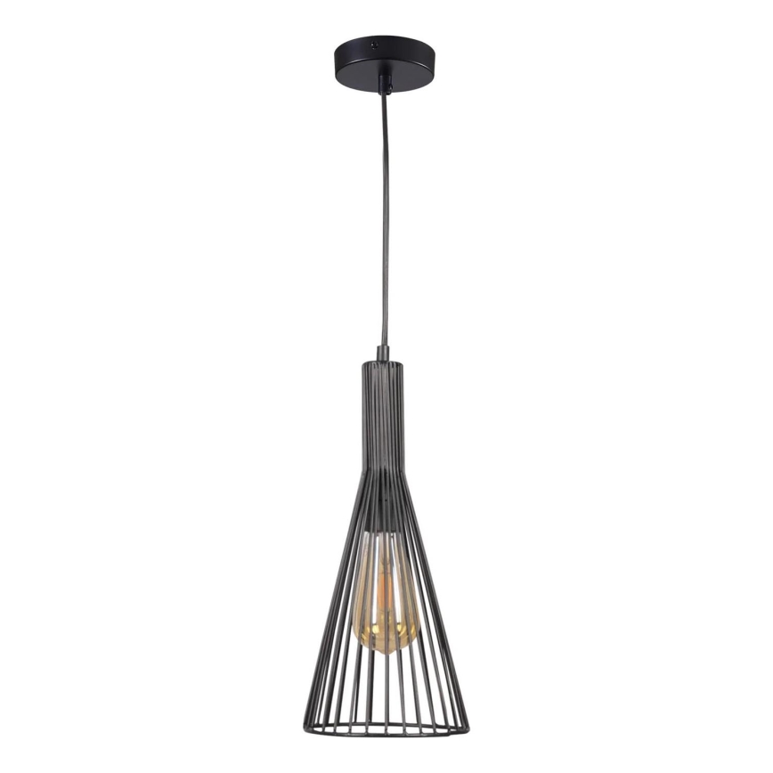 Luster na lanku TIANA 1xE27/20W/230V pr. 15,5 cm čierna