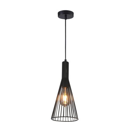 Luster na lanku TIANA 1xE27/20W/230V pr. 15,5 cm čierna