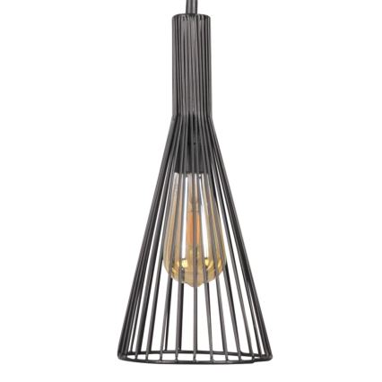 Luster na lanku TIANA 1xE27/20W/230V pr. 15,5 cm čierna