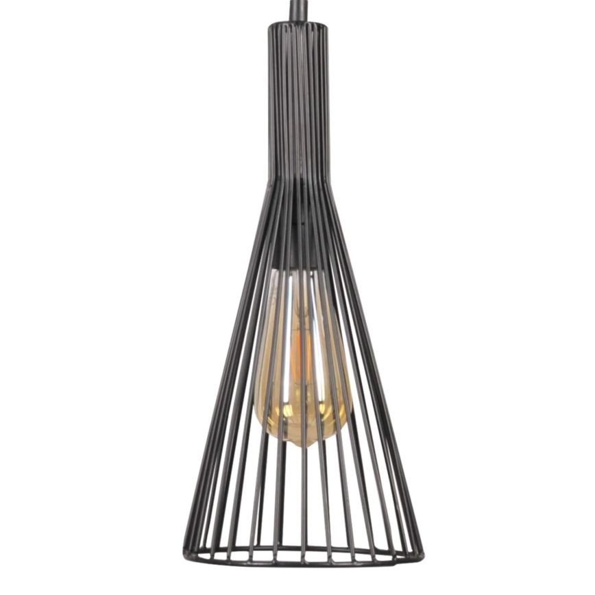 Luster na lanku TIANA 1xE27/20W/230V pr. 15,5 cm čierna