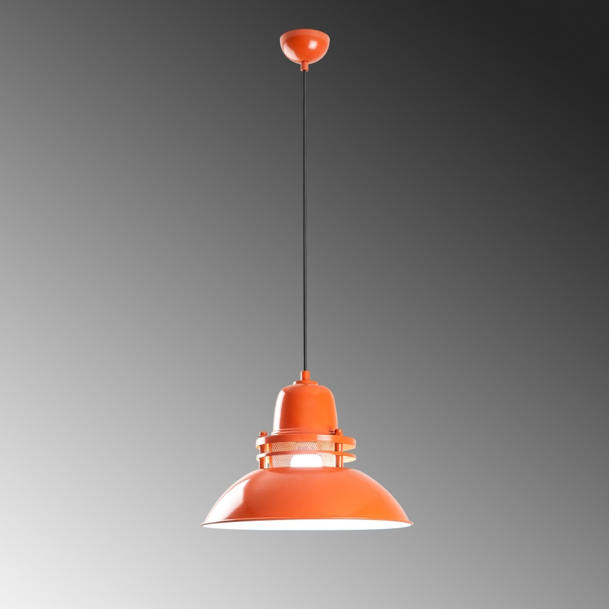 Luster na lanku TIBET 1xE27/40W/230V oranžový
