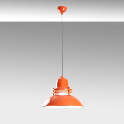 Luster na lanku TIBET 1xE27/40W/230V oranžový