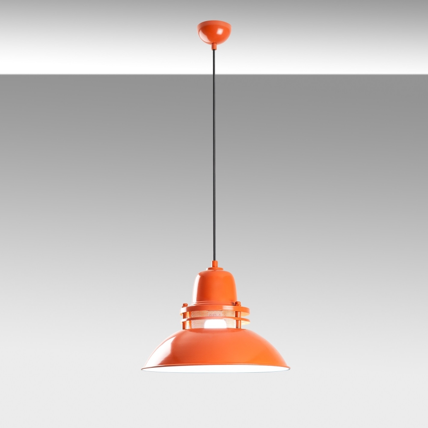 Luster na lanku TIBET 1xE27/40W/230V oranžový