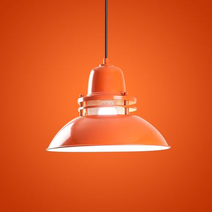 Luster na lanku TIBET 1xE27/40W/230V oranžový