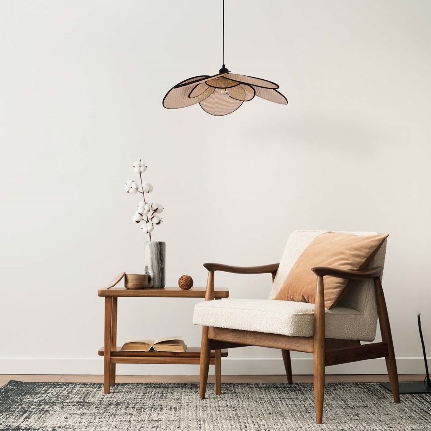 Luster na lanku TOBAGO 1xE27/20W/230V pr. 60 cm béžová