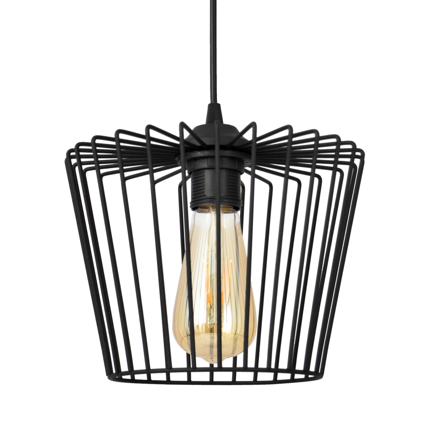 Luster na lanku TORRI 1xE27/15W/230V pr. 23 cm čierna