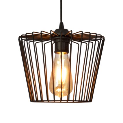 Luster na lanku TORRI 1xE27/15W/230V pr. 23 cm čierna