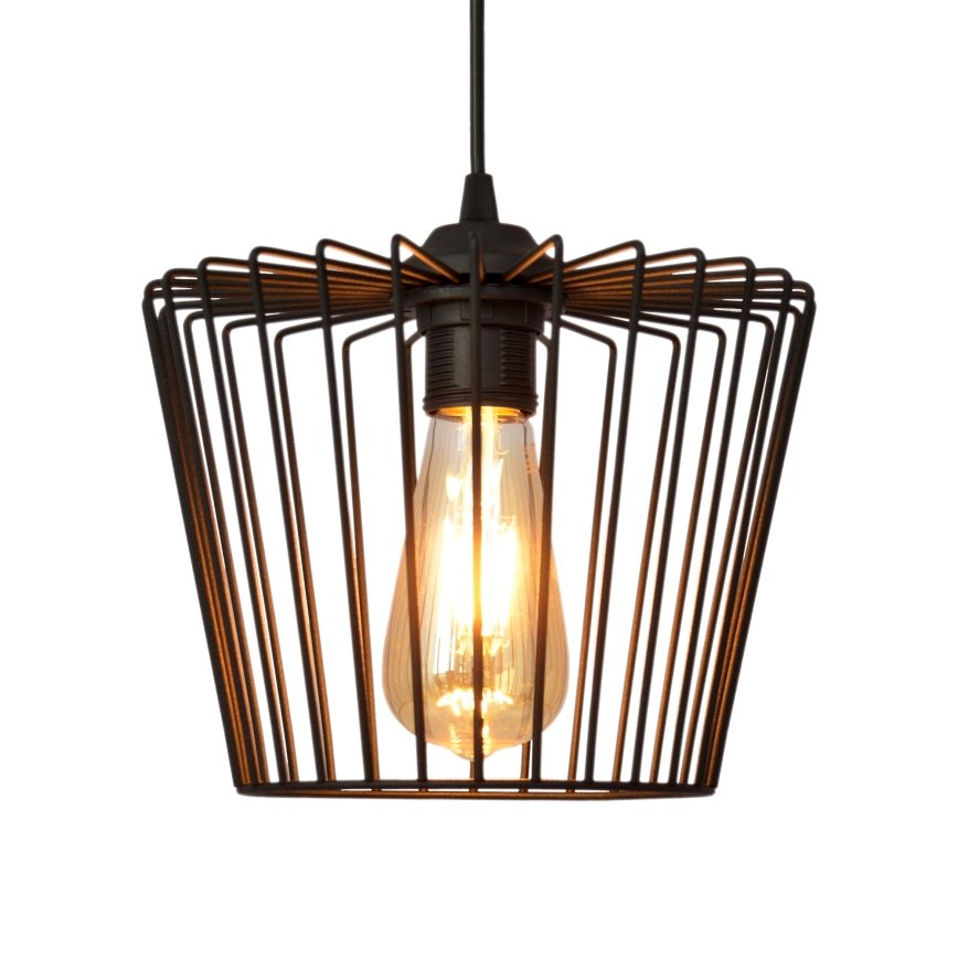 Luster na lanku TORRI 1xE27/15W/230V pr. 23 cm čierna