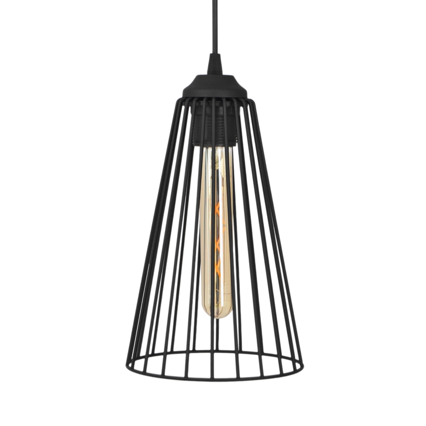 Luster na lanku TORRI 2xE27/15W/230V čierna