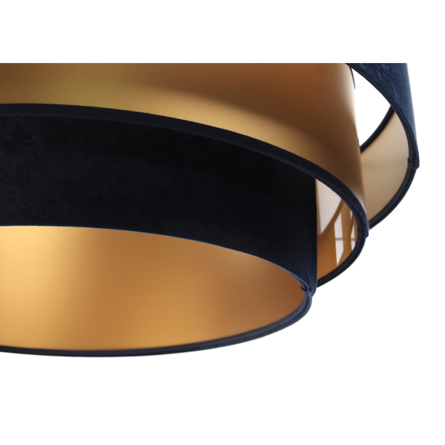 Luster na lanku TRINITI 1xE27/60W/230V modrá/zlatá