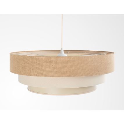 Luster na lanku TRINITI 1xE27/60W/230V, priemer 40 cm, béžová/krémová