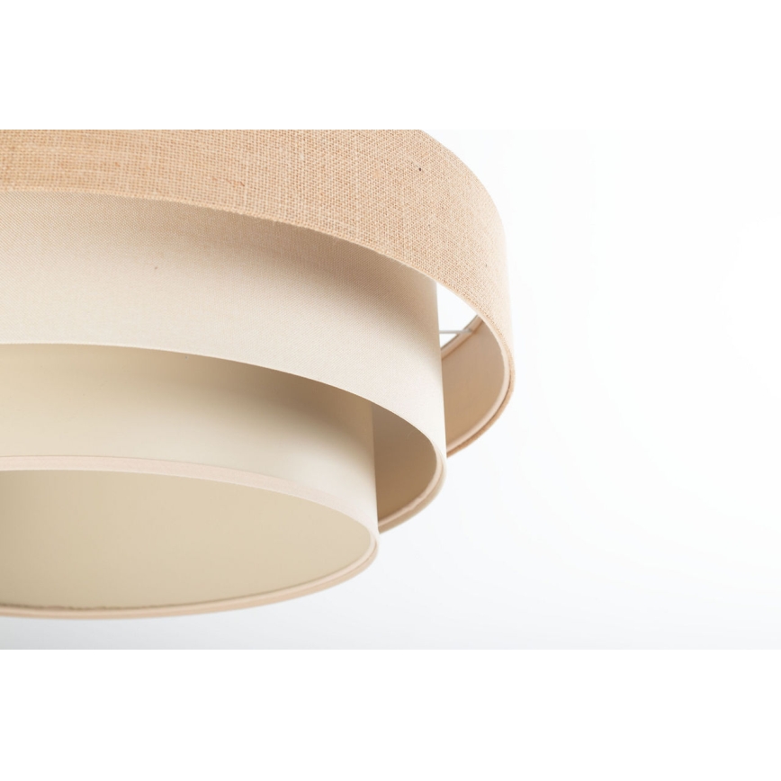 Luster na lanku TRINITI 1xE27/60W/230V, priemer 40 cm, béžová/krémová