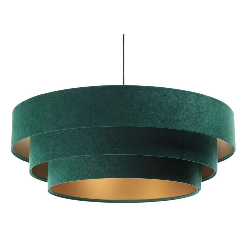 Luster na lanku TRINITI 1xE27/60W/230V zelená/zlatá