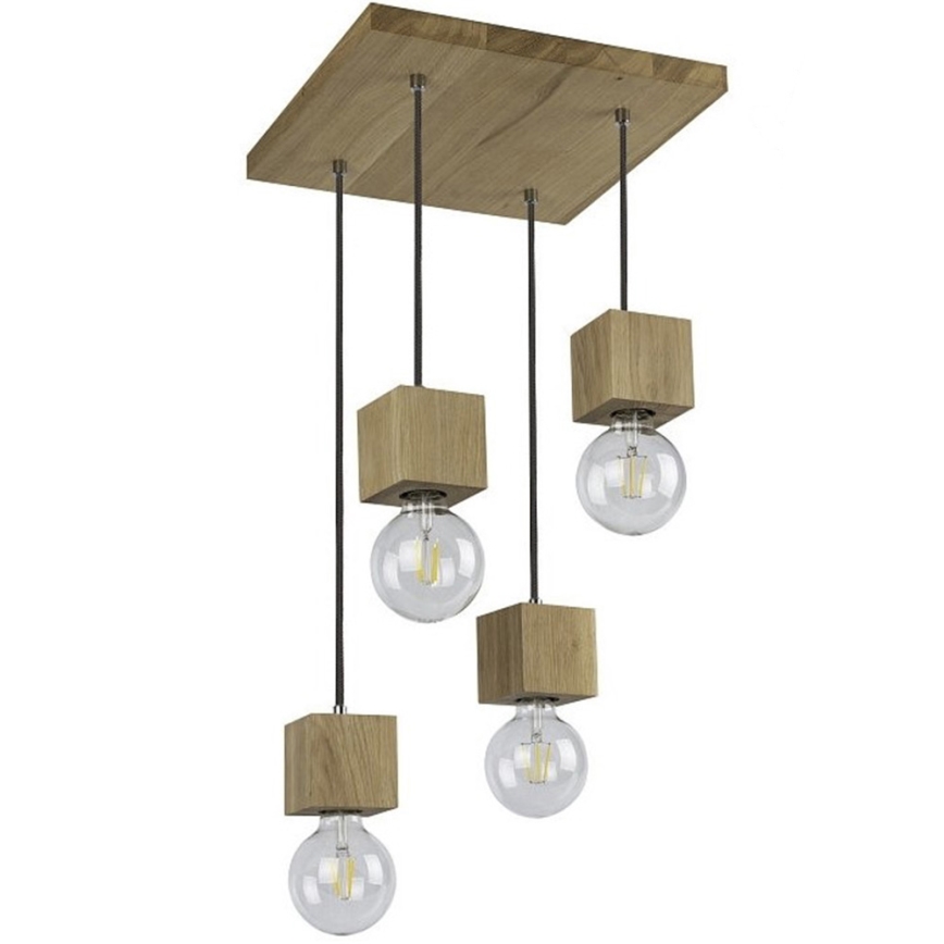 Luster na lanku TRONGO 4xE27/60W/230V dub