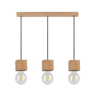 Luster na lanku TRONGO ROUND 3xE27/60W/230V dub