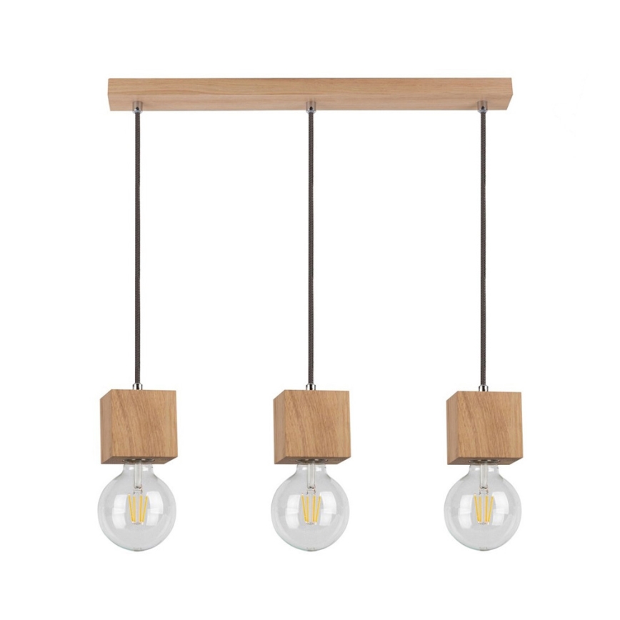 Luster na lanku TRONGO ROUND 3xE27/60W/230V dub
