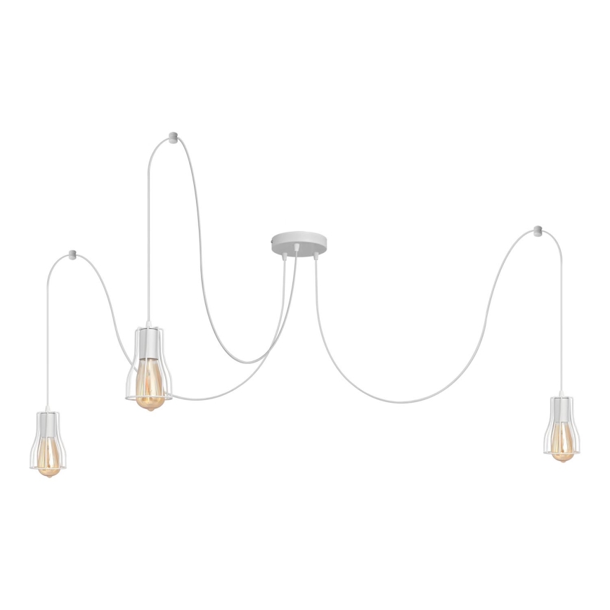 Luster na lanku TUBE 3xE27/15W/230V pavúk biela