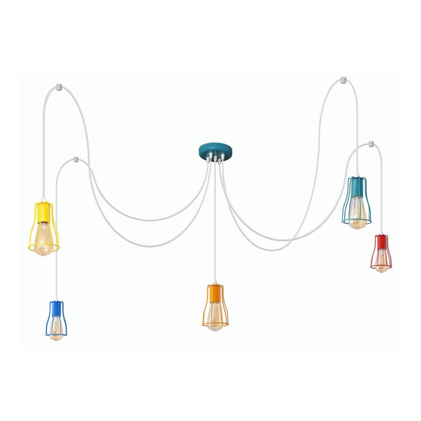 Luster na lanku TUBE 5xE27/20W/230V pavúk