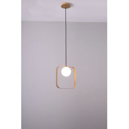 Luster na lanku TULA 1xG9/28W/230V hranatý zlatá