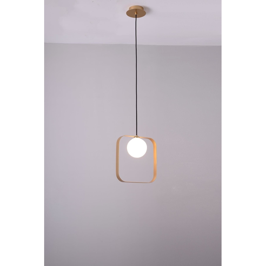 Luster na lanku TULA 1xG9/28W/230V hranatý zlatá