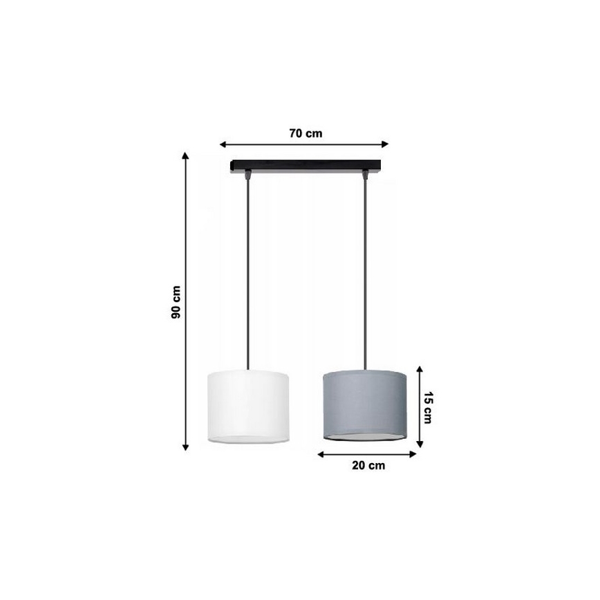 Luster na lanku TUZ 2xE27/60W/230V
